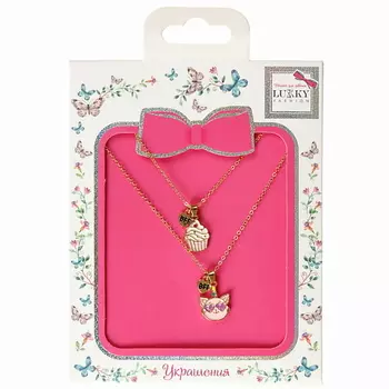 LUKKY Парные цепочки Сердце пополам с подвесками Sweets