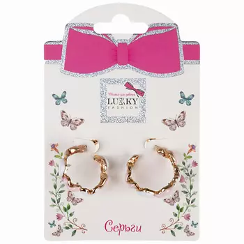 LUKKY Серьги-колечки Витые сердечки