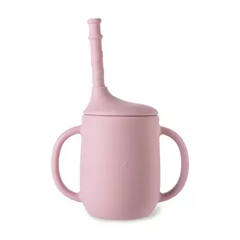 LUKNO Поильник силиконовый с крышкой и трубочкой