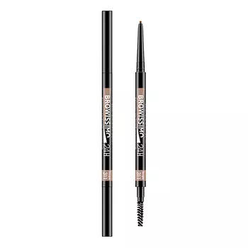 LUXVISAGE Карандаш для бровей BROWISSIMO Ultra slim super stay 24H механический