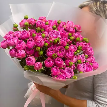 MADE KRIS Букет пионовидных роз "Мисти Баблс L"