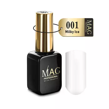 MAG NAILS BEAUTY PROFESSIONAL Белый гель-лак для ногтей Color 001 Milky Ice 10.0