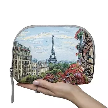 МАХАОН Косметичка женская большая кожаная