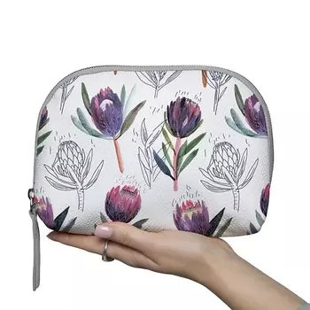 МАХАОН Косметичка женская большая кожаная