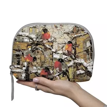 МАХАОН Косметичка женская большая кожаная