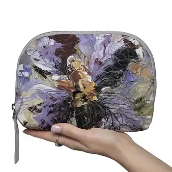 МАХАОН Косметичка женская большая кожаная