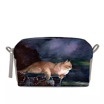 МАХАОН Косметичка женская большая кожаная