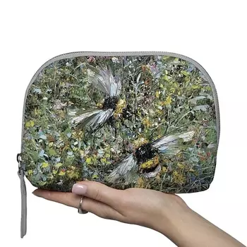 МАХАОН Косметичка женская большая кожаная