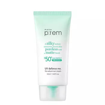 MAKE P:REM Крем для лица солнцезащитный матирующий SPF 50+ PA++++ UV Defense Me