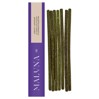 MALUNA Магические коричневые свечи с березой