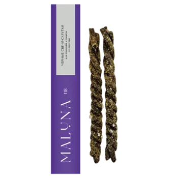 MALUNA Магические свечи-скрутки черные с полынью