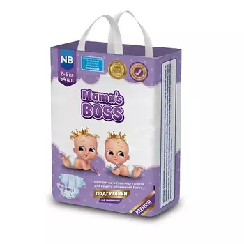 MAMA'S BOSS Подгузники-трусики для детей NB 2-5 кг 64.0