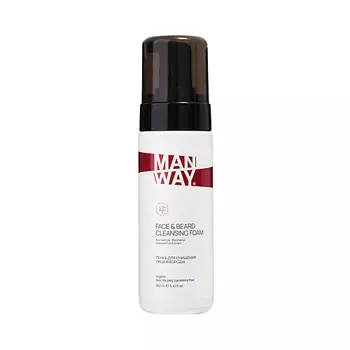 MAN WAY Пенка для очищения лица и бороды Face&Beard Cleansing Foam