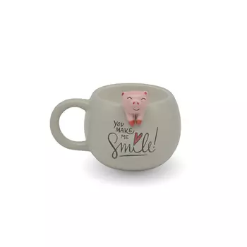 MANDARIN DECOR Кружка керамическая для кофе и чая с фигуркой