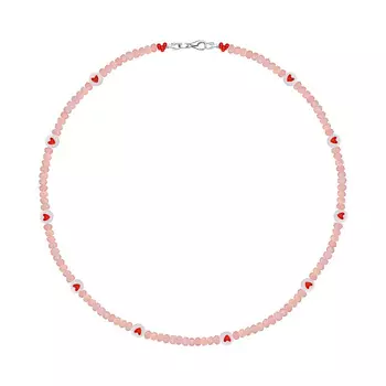 MANIOVICH.AM Колье из розового турмалина с сердечками