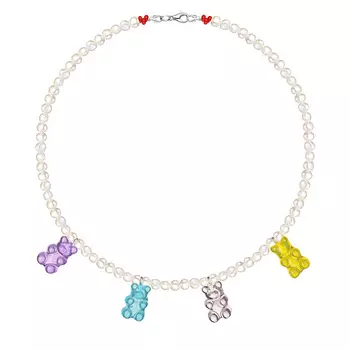 MANIOVICH.AM Колье из жемчуга с мишками Гамми