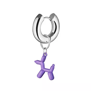 MANIOVICH.AM Моносерьга Balloon Dog фиолетовая