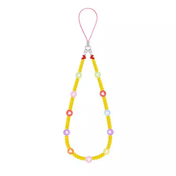 MANIOVICH.AM Подвеска для телефона из бисера с разноцветными сердцами