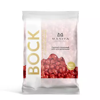 MANITA Воск для депиляции в гранулах синтетический Клубника