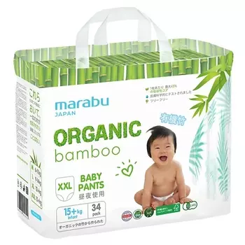 MARABU Подгузники-трусики, Organic Bamboo, размер XXL 34.0