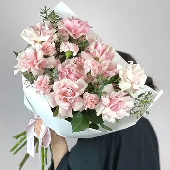 MARIMAY Авторский букет с розовыми французскими розами