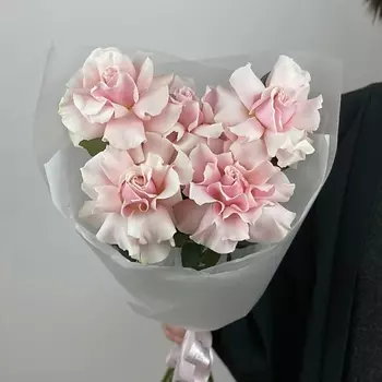 MARIMAY Монобукет из 5 розовых французских роз