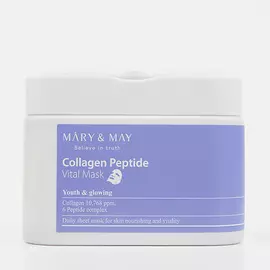 MARY&amp;MAY Маски для лица c пептидами Collagen Peptide Vital Mask