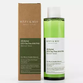 MARY&amp;MAY Тонер для лица успокаивающий Vegan Cica Tea Tree AHA PHA Toner