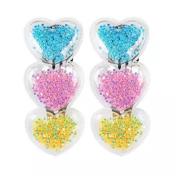 MARY POPPINS Набор зажимов для волос Разноцветные сердечки