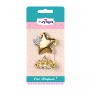 MARY POPPINS Набор зажимов для волос Золотая принцесса