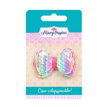 MARY POPPINS Зажим для волос - бантик "Радуга" 5,5 см