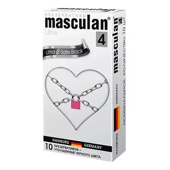 MASCULAN Презервативы 4 Ultra №10 Safe Black Ультрапрочные 10.0