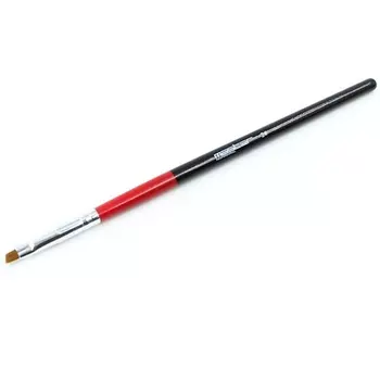 MASTER Кисть для наращивания ногтей скошенная 2мм Red and Black