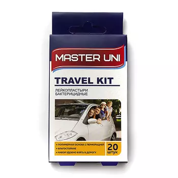MASTER UNI TRAVEL KIT Лейкопластырь / пластырь бактерицидный на полимерной основе