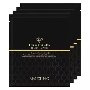 MAXCLINIC Маска для лица черная с прополисом для питания и эластичности кожи Propolis Black Mask