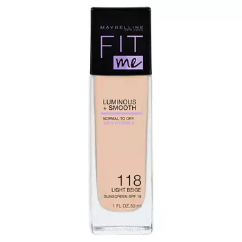 MAYBELLINE NEW YORK MAYBELLINE Тональный крем Fit Me! Luminous + Smooth SPF 18
