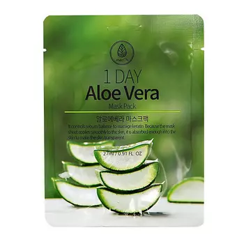 MED B Маска для лица 1 DAY с экстрактом алоэ вера увлажняющая 27.0