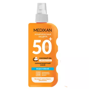 MEDIXAN Солнцезащитный Спрей SPF 50+ для лица и тела