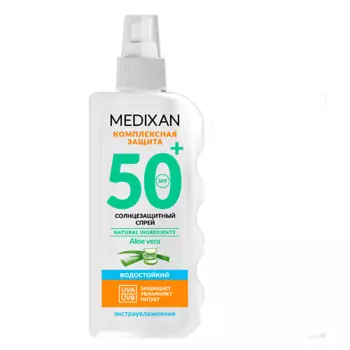 MEDIXAN Солнцезащитный Спрей SPF 50+ для лица и тела Aloe Vera