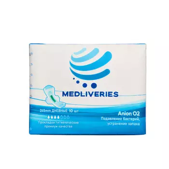 MEDLIVERIES Прокладки гигиенические дневные женские 10.0