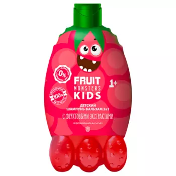 МЕГАМОНСТРЫ Фрутомонстры Шампунь-бальзам 2в1 детский Малина 400.0