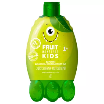МЕГАМОНСТРЫ Фрутомонстры Шампунь-кондиционер 2в1 детский Яблоко 400.0
