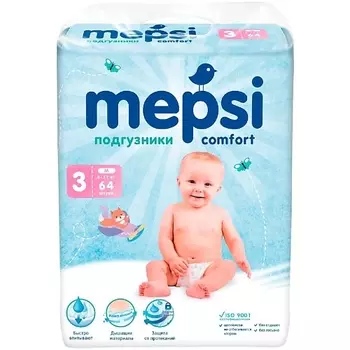 MEPSI Детские подгузники, M (6-11кг) 64.0