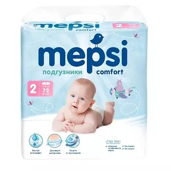 MEPSI Детские подгузники, S (4-9кг) 72.0