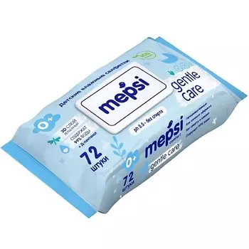 MEPSI Влажные детские салфетки с клапаном Gentle Care