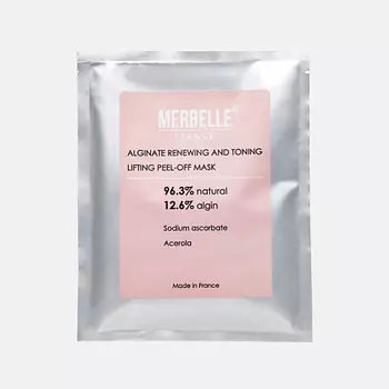 MERBELLE Маска для лица альгинатная обновляющая тонизирующая лифтинг с экстрактом ацеролы