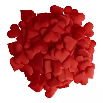 MESHU Наполнитель для подарков Red hearts, 100 штук, красный