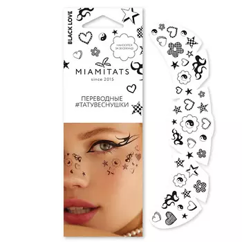 MIAMITATS Переводные тату-веснушки Black Love (для одного нанесения )