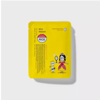 MIDHA Увлажняющая маска с рисовым молоком придающая сияние кожи