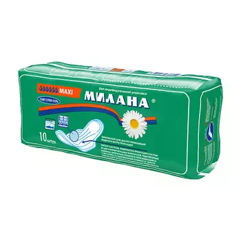 МИЛАНА Гигиенические прокладки "МАКСИ" Софт+Гель 6 капель, 10 шт.